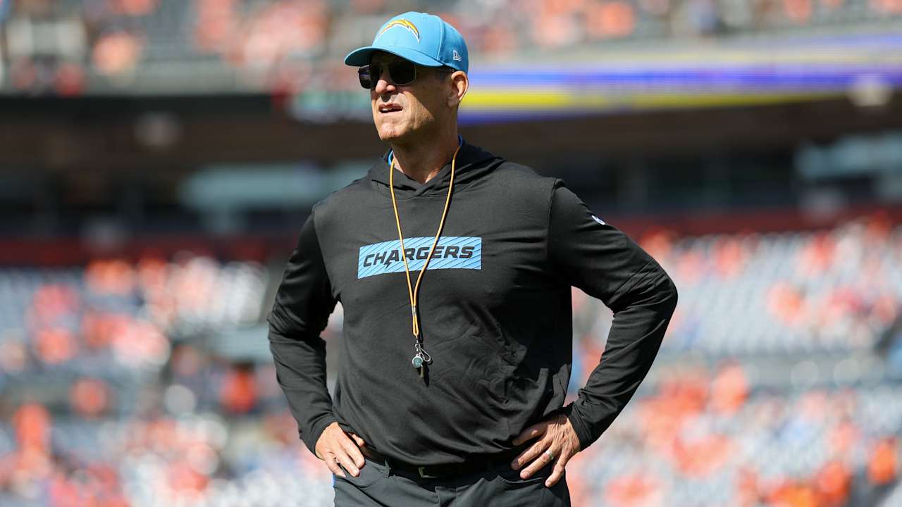 Chargers’ Jim Harbaugh briefly left Sunday’s win over Broncos attributable to irregular heartbeat                          Oct 13, 2024