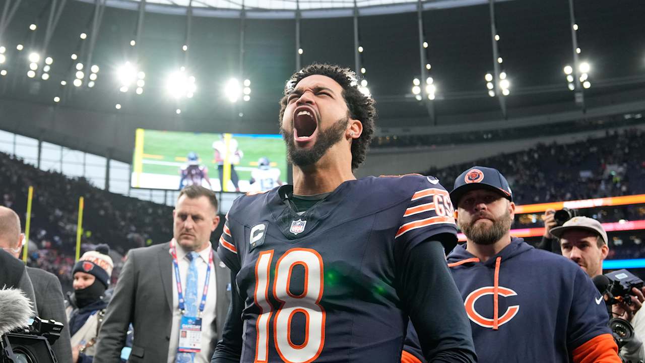 Bears QB Caleb Williams credit ‘optimistic mindset’ after four-TD efficiency in London win over Jags                          Oct 13, 2024