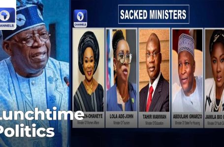 LASG On EFCC States Go well with, Tinubu Reshuffles Cupboard, Sacks 5 Ministers | Lunchtime Politics