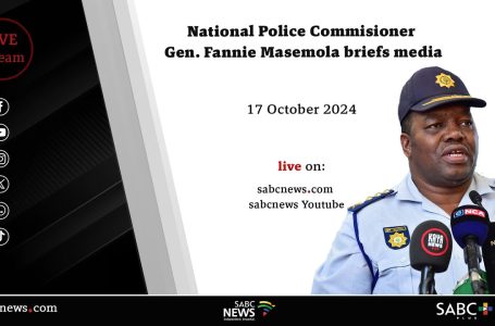 SAPS Nationwide Commissioner convenes a media briefing