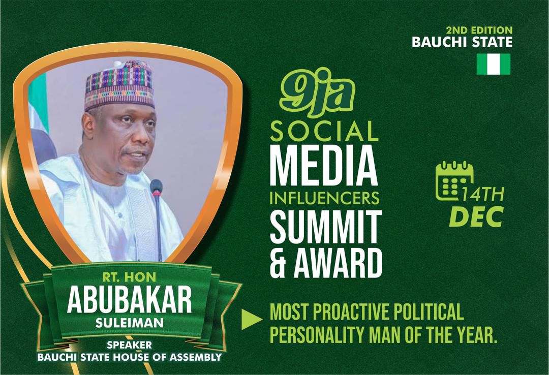 Rt. Hon. Abubakar Y. Suleiman Named Finest Legislator and Bauchi Man of the Yr 2024