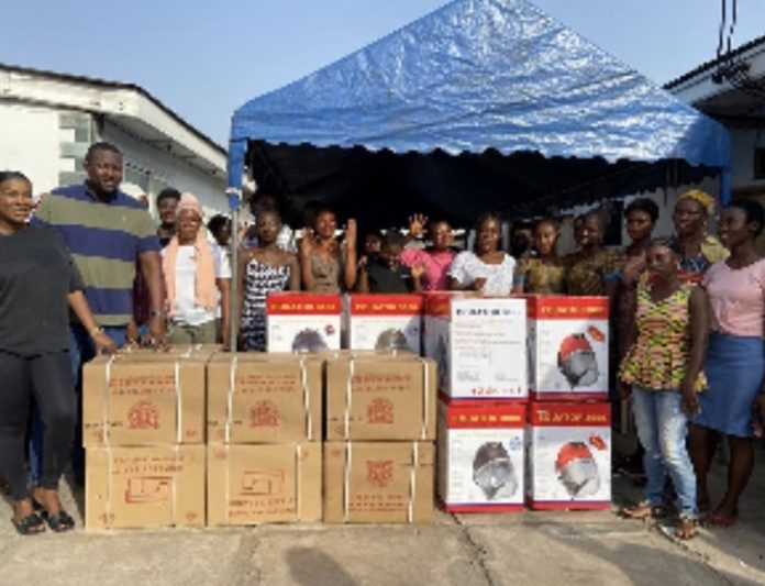 John Dumelo Donates Hair Dryers And Stitching Machines To Assist Ayawaso West Wuogon Apprentices
