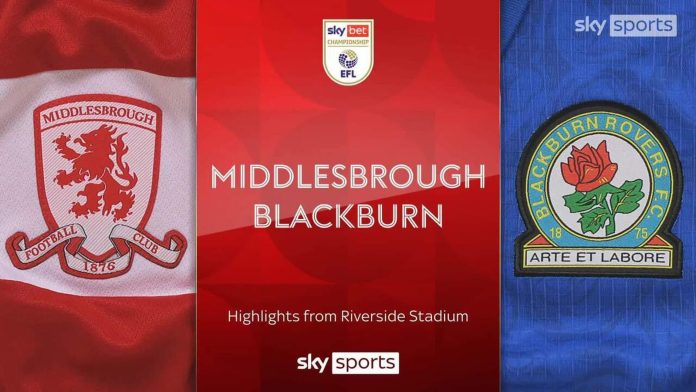 Highlights of the Sky Wager Championship match between Middlesbrough and Blackburn Rovers.”