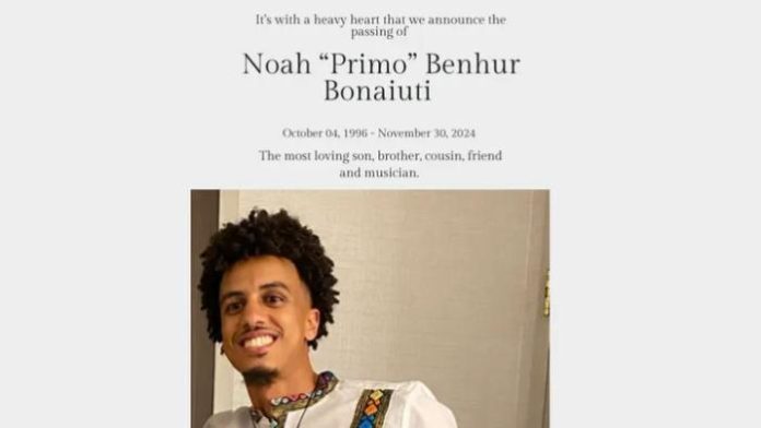 Noah Bonaiuti, Maryland Musician of Eritrean Descent Passes Away