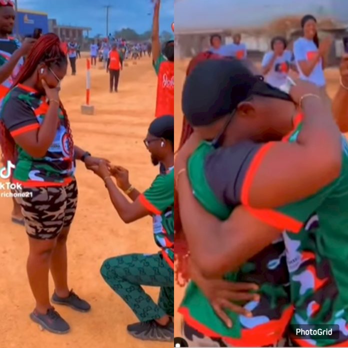 Man Goes Viral After Proposing To His Girlfriend Throughout NDC Rally