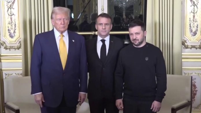 Shock assembly held between Trump, Macron and Zelenskyy
