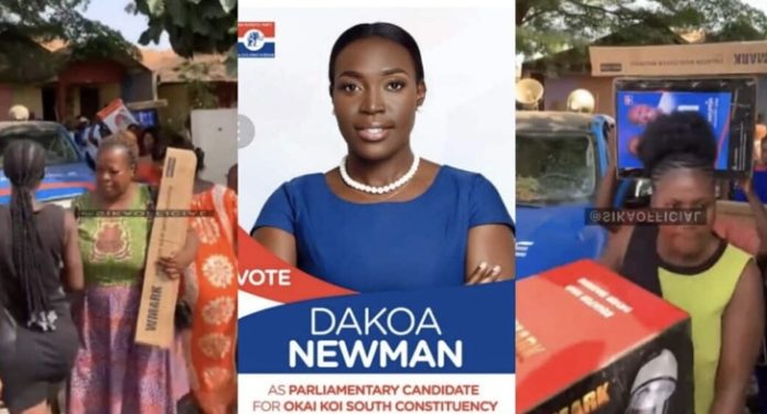 Video Resurfaces Displaying Okaikwei South Constituents Receiving Digital Objects From Dakoa Newman But Voted Towards Her