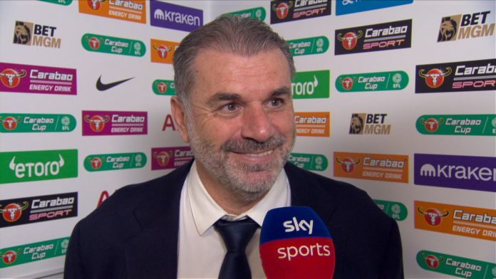 Ange Postecoglou asks are you not entertained!? after beating Man Utd to progress to…