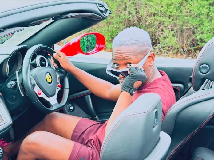 PICTURES: Clement Maosa flexes smooth Ferrari