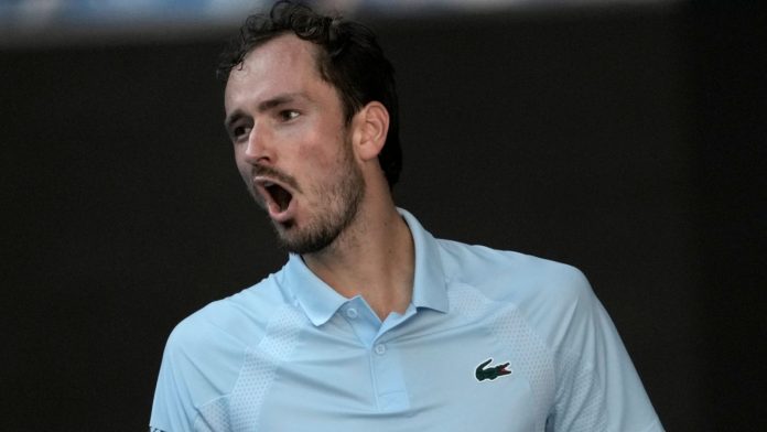 Australian Open: Daniil Medvedev smashes web digital camera in anger throughout five-set win