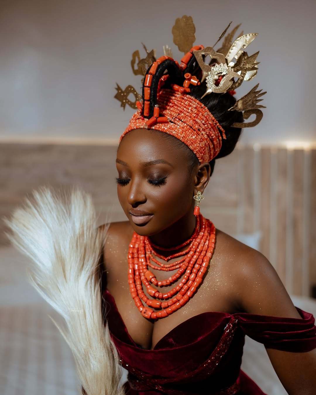 this-edo-bridal-look-is-the-good-mix-of-magnificence-and-custom.jpg This Edo Bridal Look is the Good Mix of Magnificence and Custom!