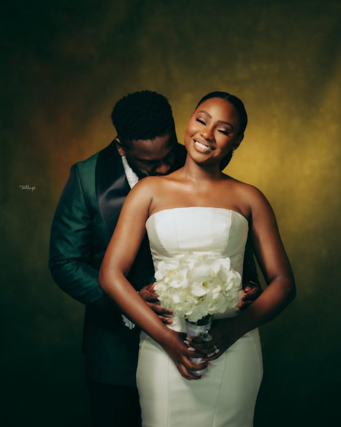 Temi and Agboola’s White Wedding ceremony Pictures Will Give You All of the Butterflies