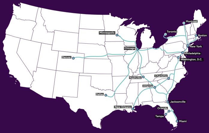 Map Reveals Plan for Sleeper Trains To Run Throughout US