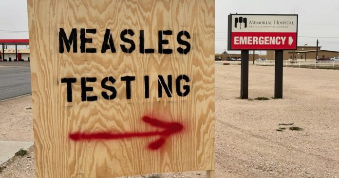 An individual dies of measles in West Texas outbreak