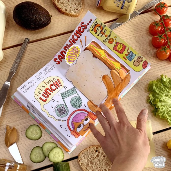 Illustrator Jennifer Hines’ pop-up e book is an ode to sandwiches and cross-cultural exploration