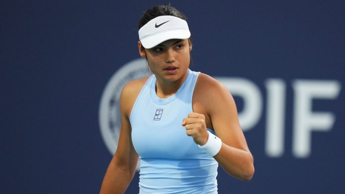 Spectacular Raducanu into final 16 at Miami Open after opponent quits