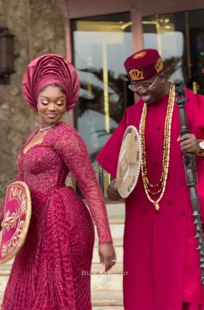 This Igbo Groom Hyping His Bride Will Depart You Smiling From Ear to Ear