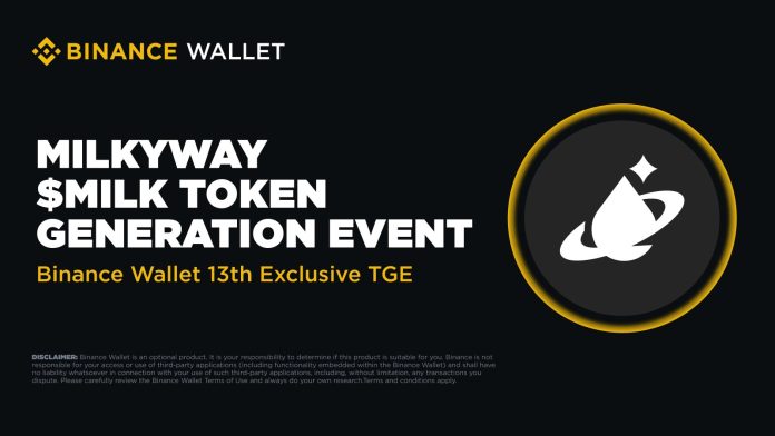 Binance Pockets Hosts MilkyWay (MILK) TGE on PancakeSwap