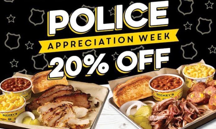 Dickey’s Honors Police with 20% Off Throughout Nationwide Police Week