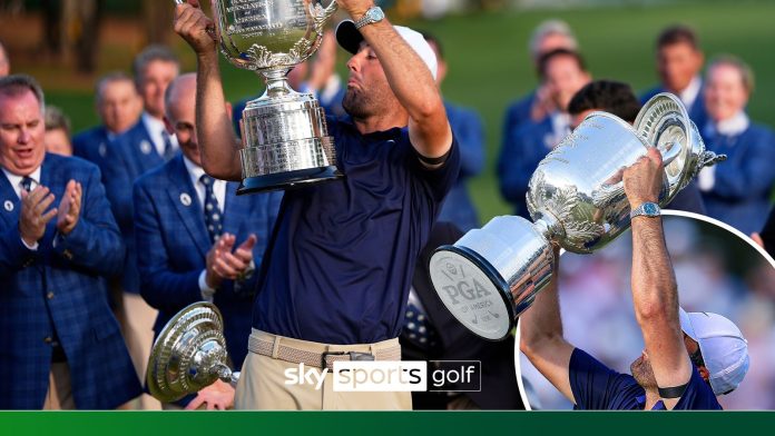 PGA Championship: Hilarious second Scottie Scheffler drops Wanamaker trophy!