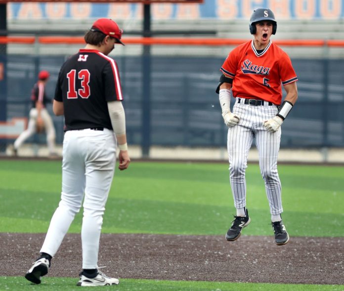 Andrew Speh makes name, hits homer in eleventh inning as Stagg stuns Marist. Vacation spot? ‘Taking it over the wall.’