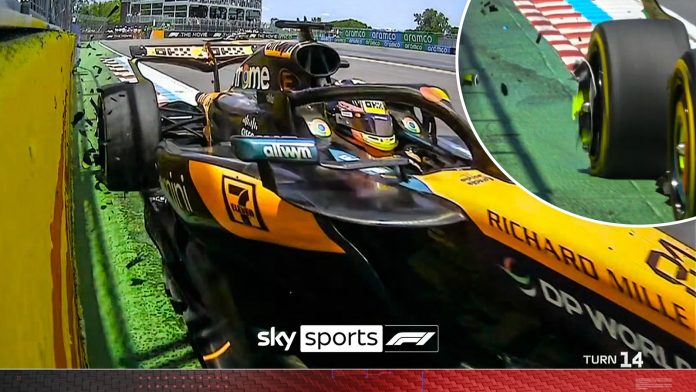 Canadian GP: McLaren left LIMPING after Oscar Piastri HITS the wall!