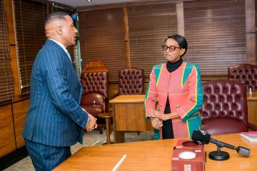 Former WHO Regional Director bids farewell during courtesy call to President Boko