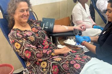 World Donor Day 2025: WHO Representative in Mauritius donated blood and called upon students to commit as lifetime donor