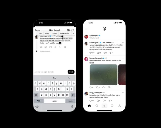 Threads Expands Spoiler Tags to Image and Video Content