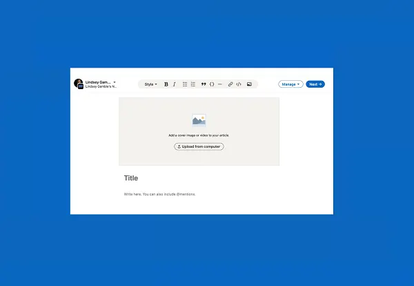 LinkedIn Adds Video Covers for Articles and Newsletters