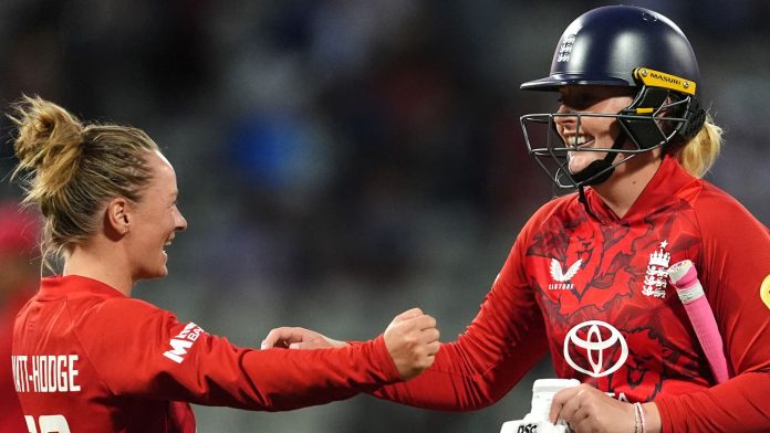 England beat India in final-ball thriller to end T20I series on a high with record women’s run chase at Edgbaston of 168