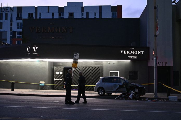 Beaten and shot, driver arrested after LA nightclub crash