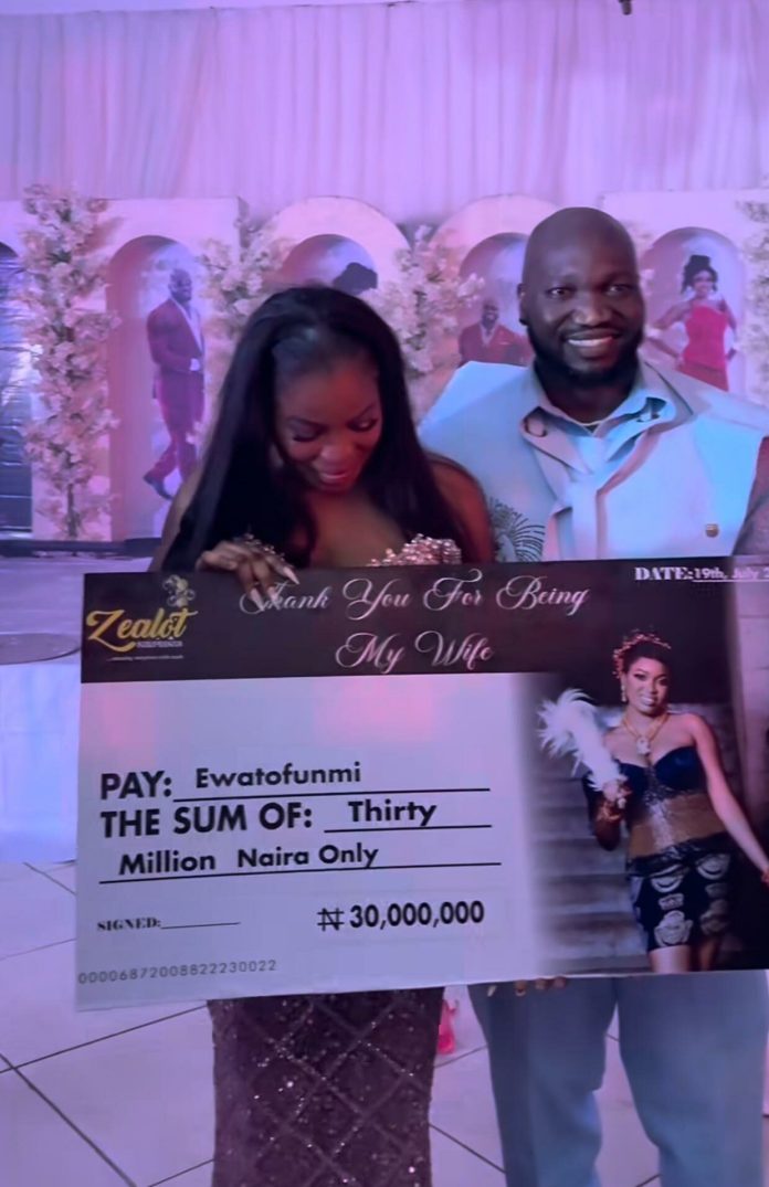 30 Million Reasons to Smile! Ewatofunmi Got the Sweetest Wedding Surprise From Akintunde