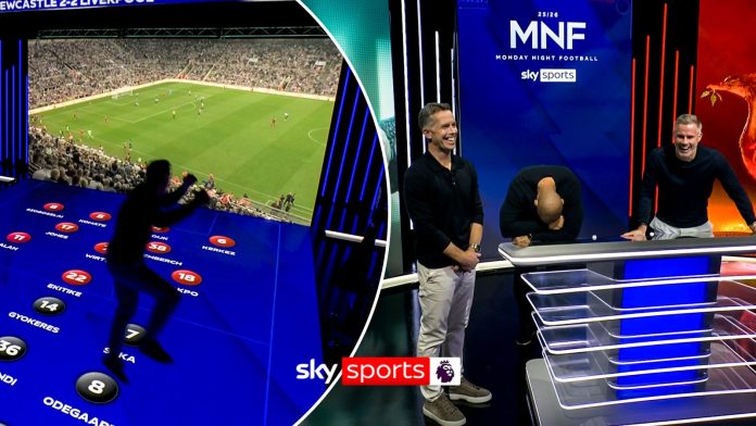 Newcastle v Liverpool: Watch Jamie Carragher’s very LOUD reaction to Rio Ngumoha’s 100th-minute winner!