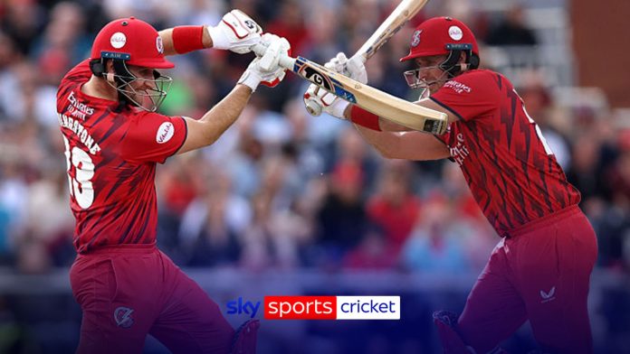 Vitality Blast: Liam Livingstone smashes seven sixes to fire Lanacashire into finals