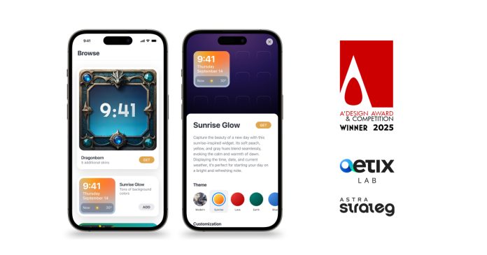 Aetix Lab Launches Muse, a Collection of Interactive Widgets for iOS. The Project’s Founder, Oleg Sukhorukov, Has Already Been Honored with an A’ Design Award.