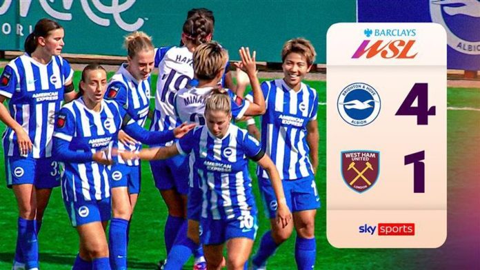 Brighton 4-1 West Ham | WSL Highlights