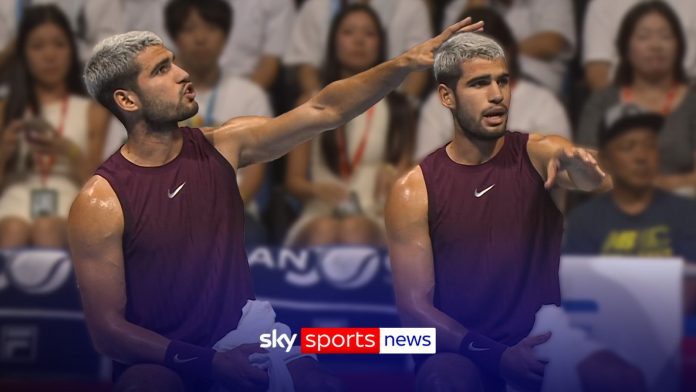 Tokyo ATP Final: Carlos Alcaraz clashes with umpire