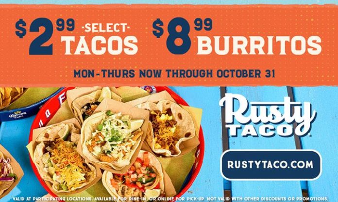 Rusty Taco Declares October National Taco Month