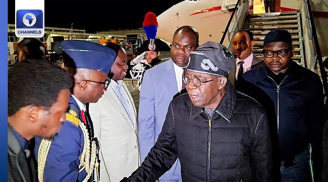 VIDEO: Tinubu Arrives In Rome For Counter-Terrorism Meeting