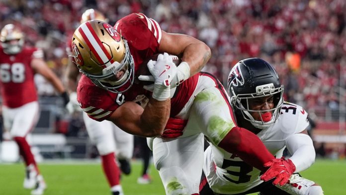 NFL: San Francisco 49ers power past Atlanta Falcons with 20-10 win as Christian McCaffrey scores two touchdowns