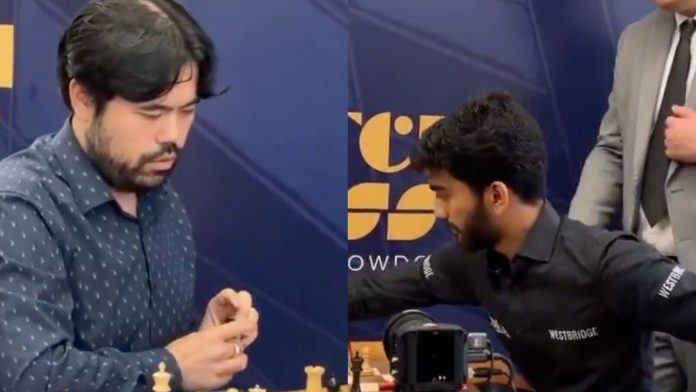 watch-d-gukeshs-graceful-gesture-after-beating-hikaru-nakamura-goes-viral-internet-reacts.jpg Watch: D Gukesh’s graceful gesture after beating Hikaru Nakamura goes viral. Internet reacts