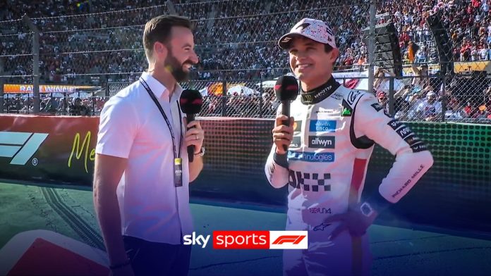 Mexico City GP: Crowd erupt with boos as McLaren’s Lando Norris speaks on victory