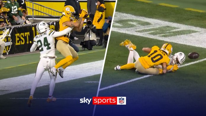 Aaron Rodgers pulls of 21-yard pass to Roman Wilson for a touchdown