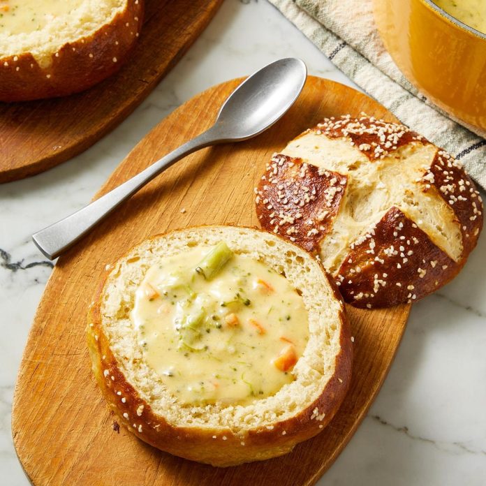 Pretzel Bread Bowls