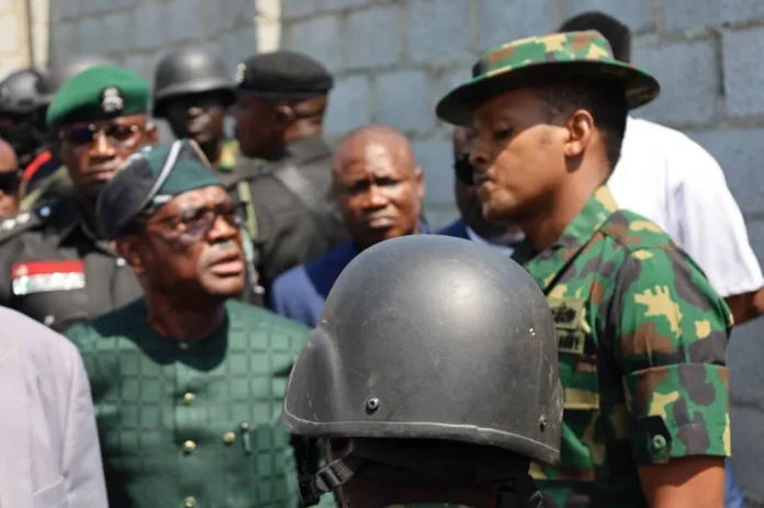 Land dispute: Wike in heated argument with soldiers in Abuja 