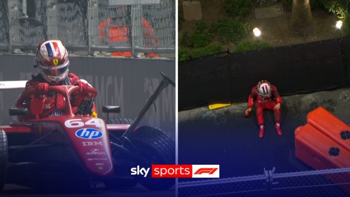 Las Vegas GP: Maya Weug crashes out on formation lap as title hopes dealt HUGE blow