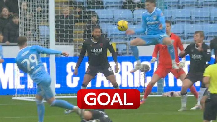 Victor Torp volleys Coventry into the lead against West Brom!