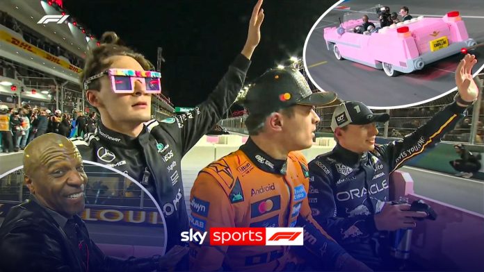Las Vegas GP: Max Verstappen, Lando Norris and George Russell driven to podium by White Chicks star Terry Crews