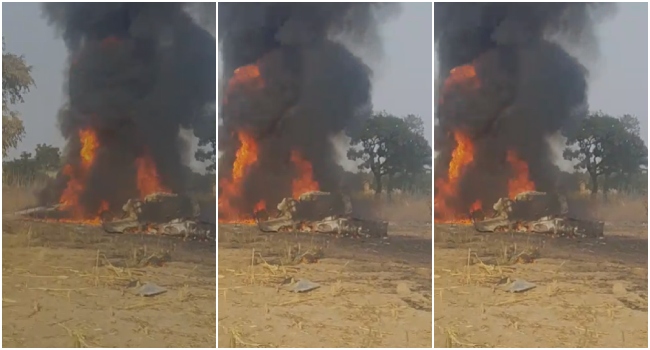 naf-jet-crashes-in-niger-state-pilots-eject-safely.jpg NAF Jet Crashes In Niger State, Pilots Eject Safely